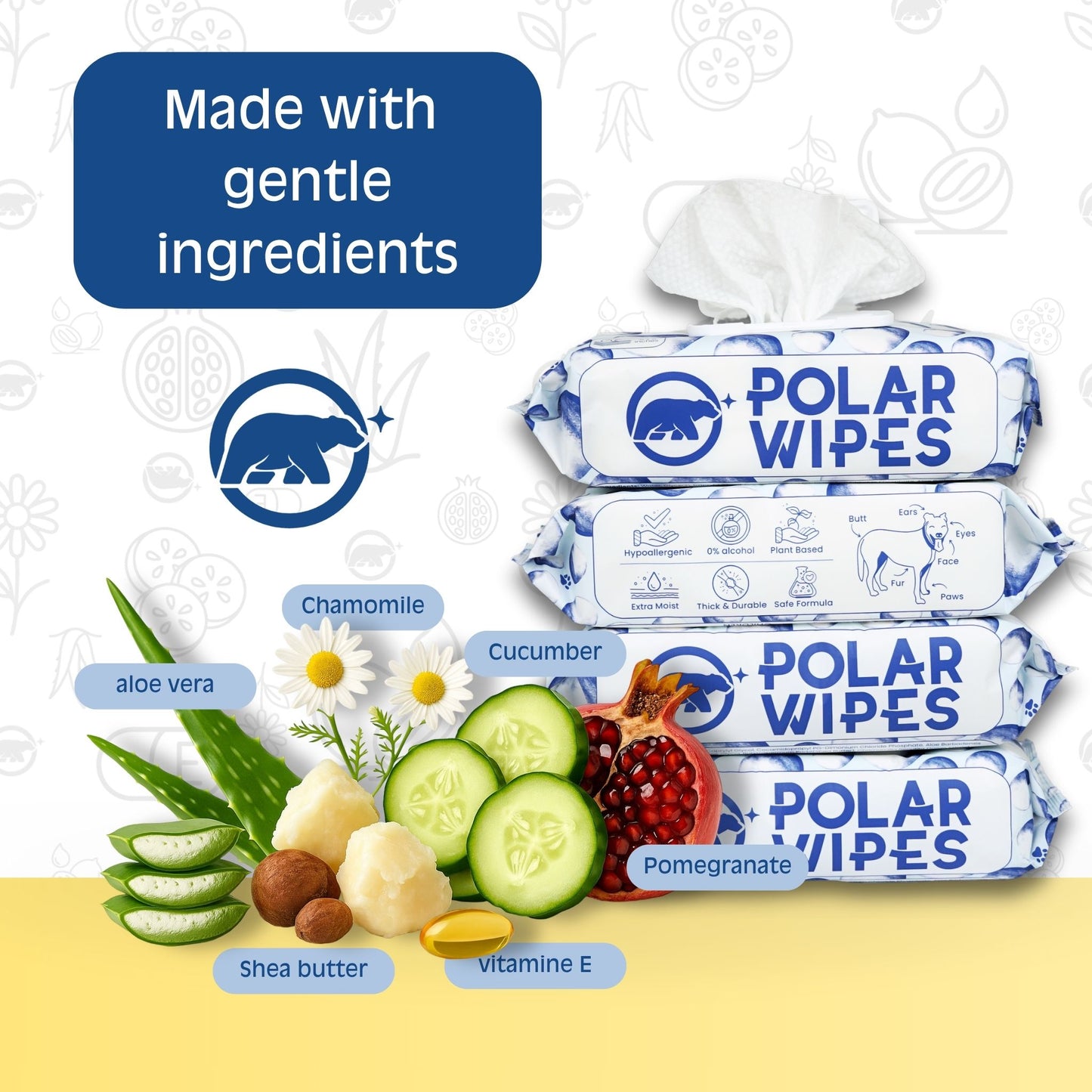 Pet Wipes - Unscented - 400 unit pack