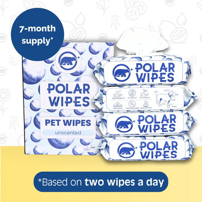 Pet Wipes - Unscented - 400 unit pack