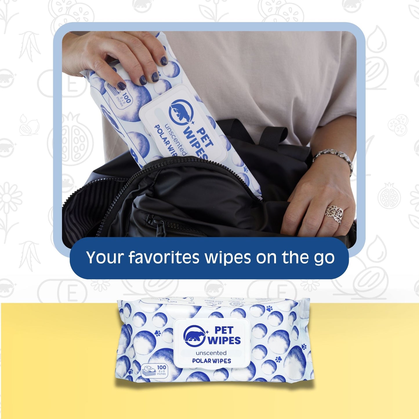 Pet Wipes - Unscented - 100 pack