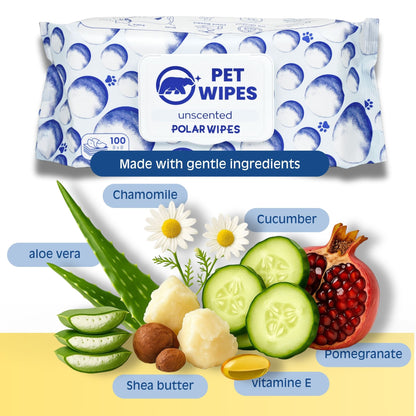 Pet Wipes - Unscented - 100 pack